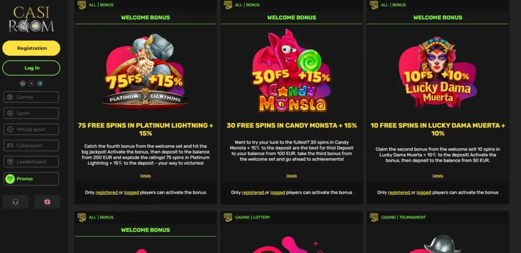 casiroom free spins